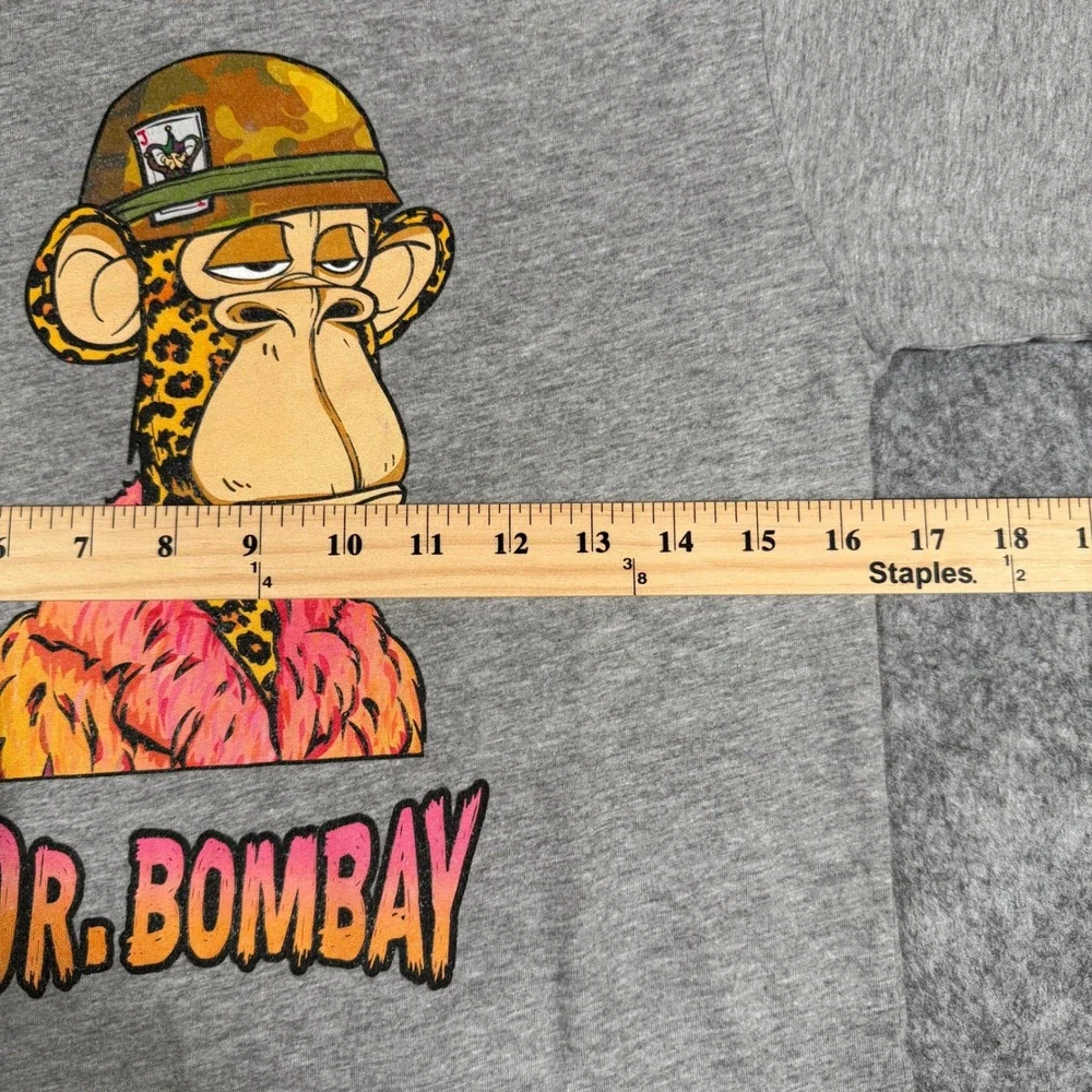 Crooks and Castles Kids Dr Bombay Monkey Graphic‎ Tee Shirt Grey Size 11-12